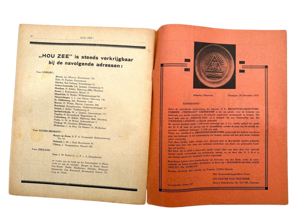 Original 1934 Dutch NSB early magazine Hou Zee! Zuid-Nederland - Image 6