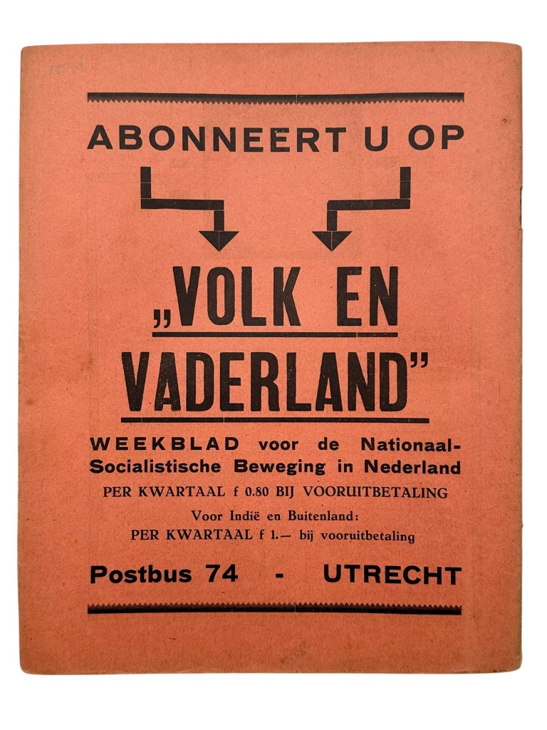 Original 1934 Dutch NSB early magazine Hou Zee! Zuid-Nederland - Image 8