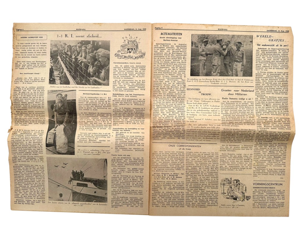 Original 1945-1949 Dutch East Indies 'De Klewang' Z-Brigade newspaper - Image 5