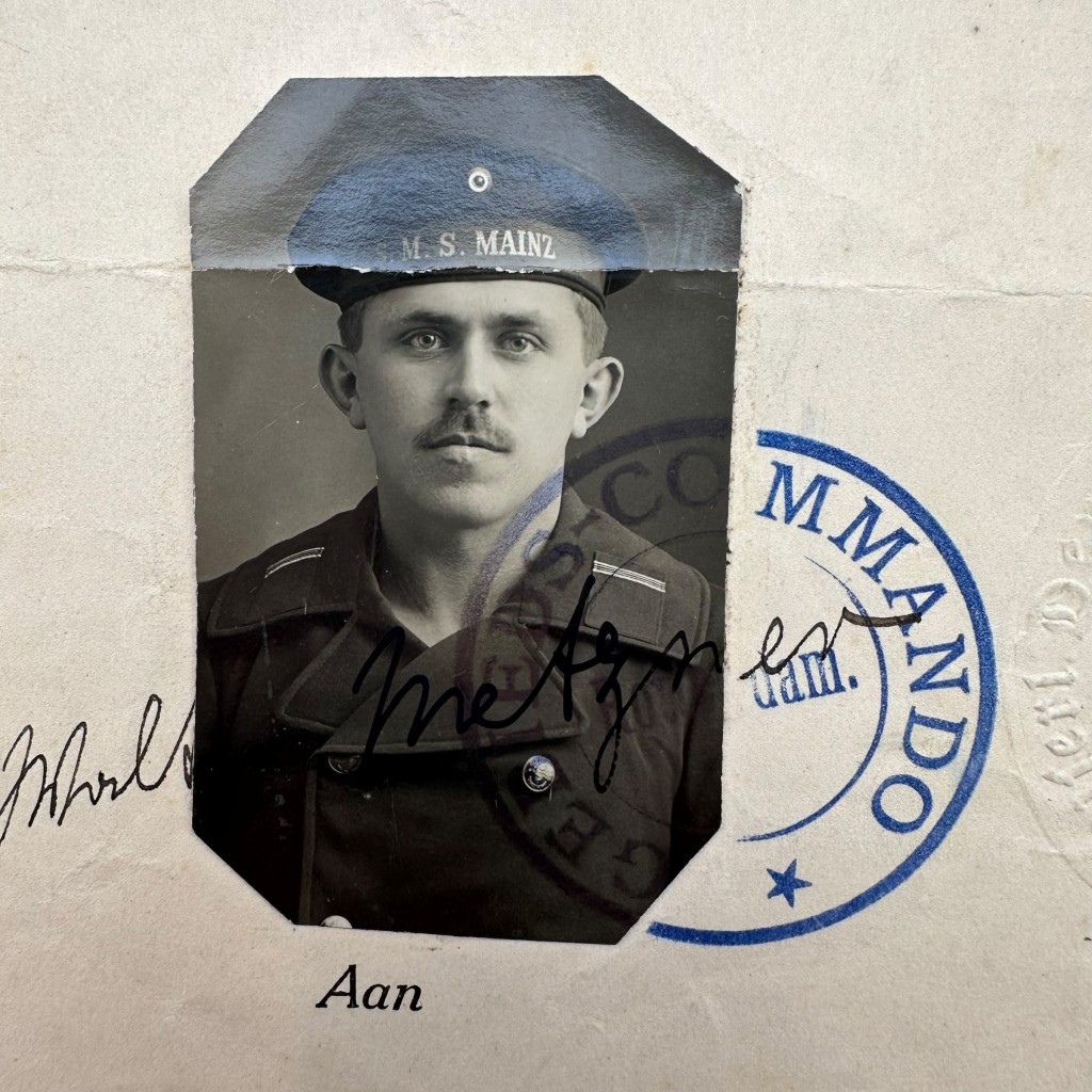 Original WW1 German/Dutch internment document Rotterdam - Image 3