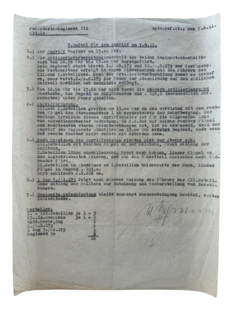 Original WWII German Infanterie-Regiment 212 Operatie Barbarossa documents set - Image 43