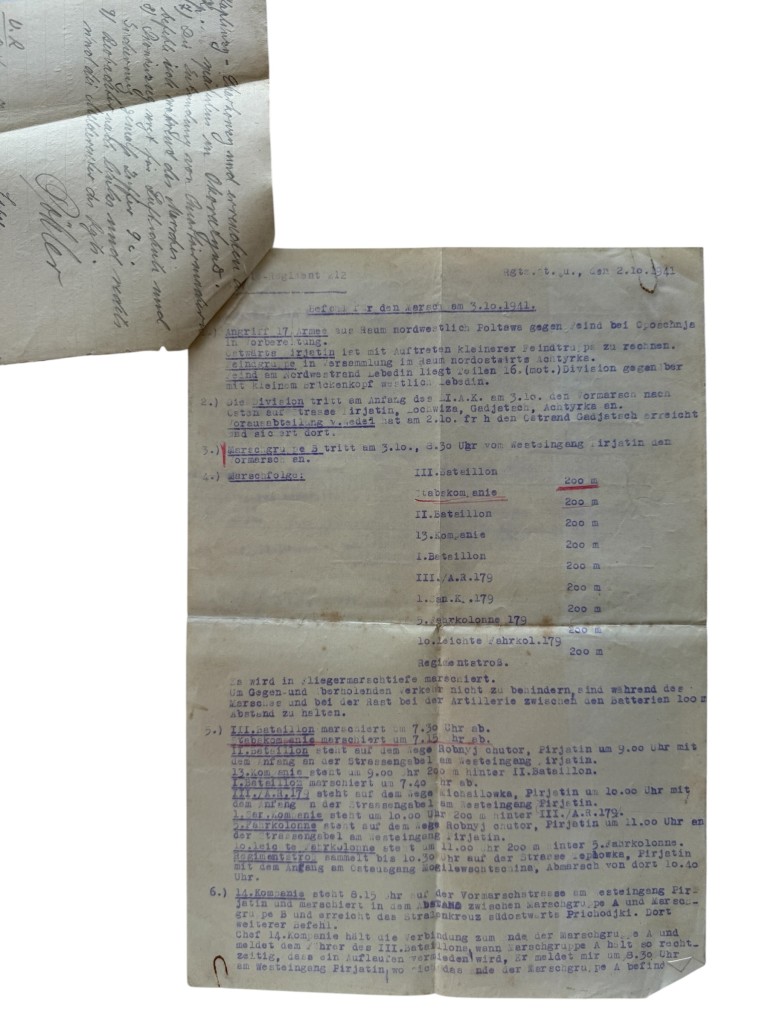 Original WWII German Infanterie-Regiment 212 Operatie Barbarossa documents set - Image 26