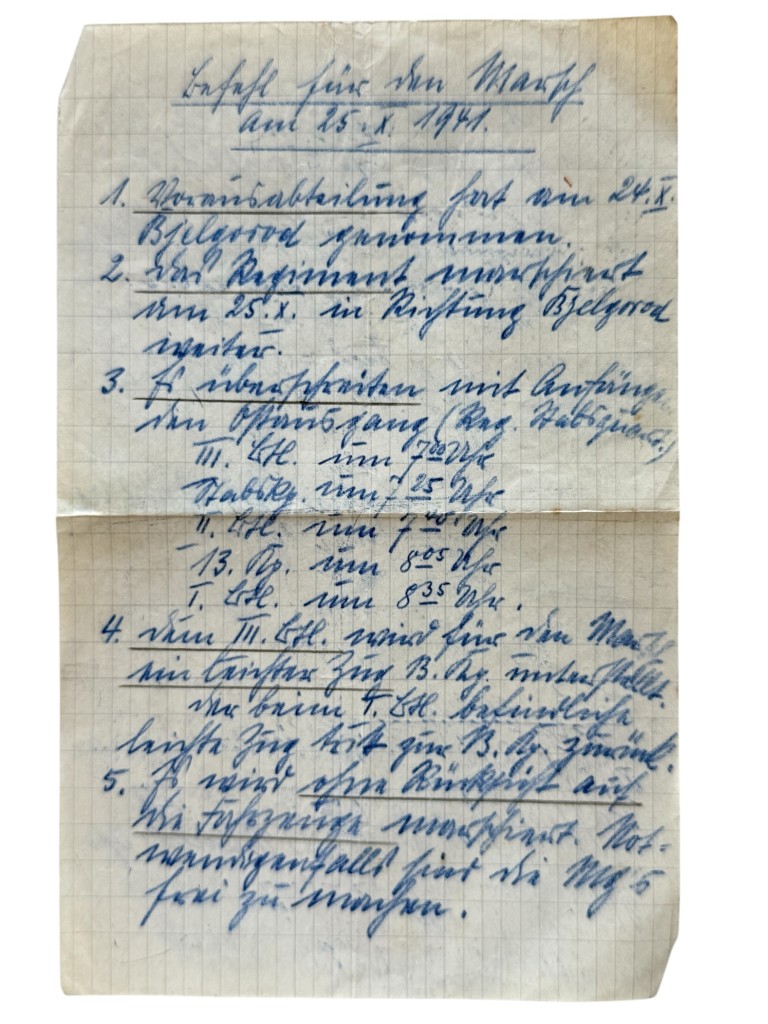 Original WWII German Infanterie-Regiment 212 Operatie Barbarossa documents set - Image 14