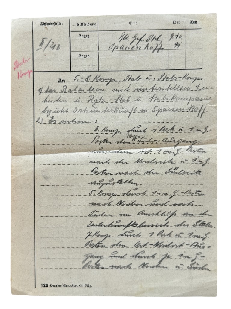 Original WWII German Infanterie-Regiment 212 Operatie Barbarossa documents set - Image 13