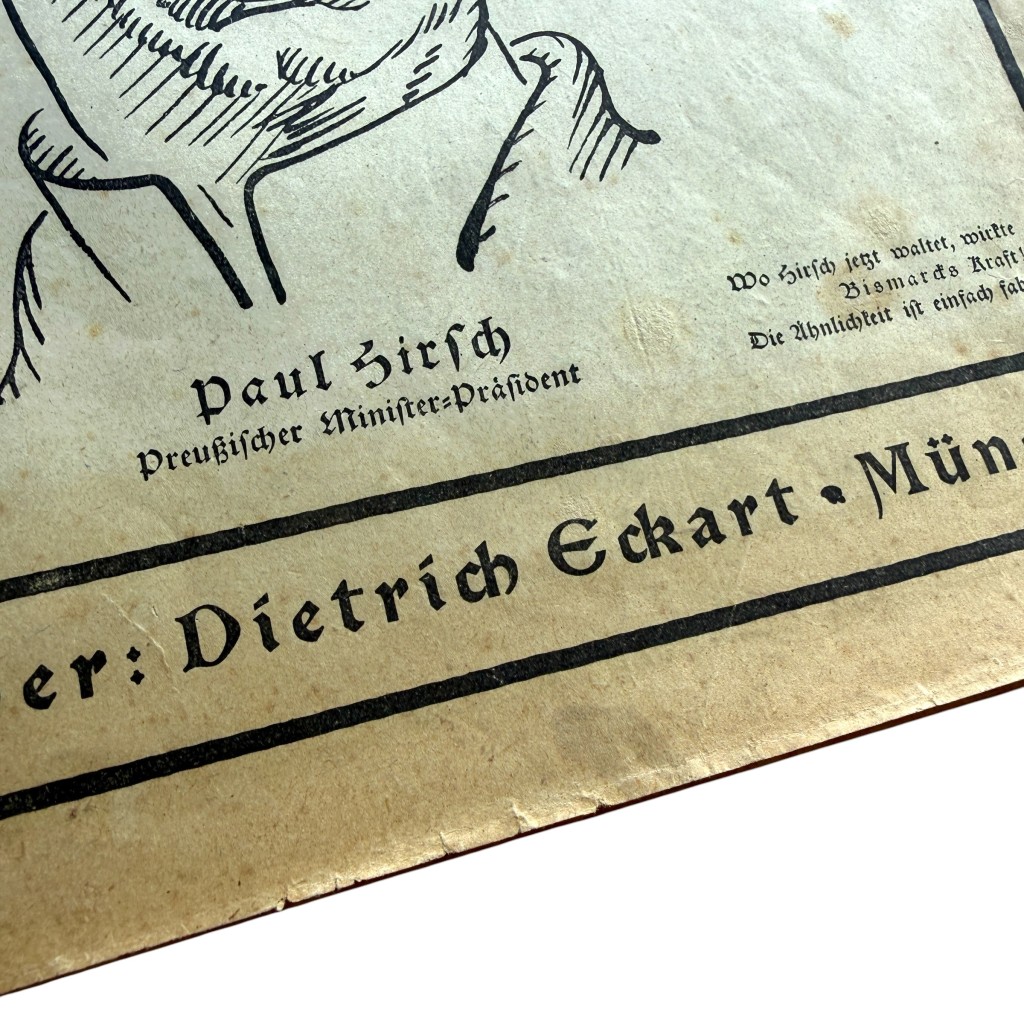 Original 1920 German political satirical magazine titled ‘Auf gut Deutsch’ edited by Dietrich Eckart - Image 2