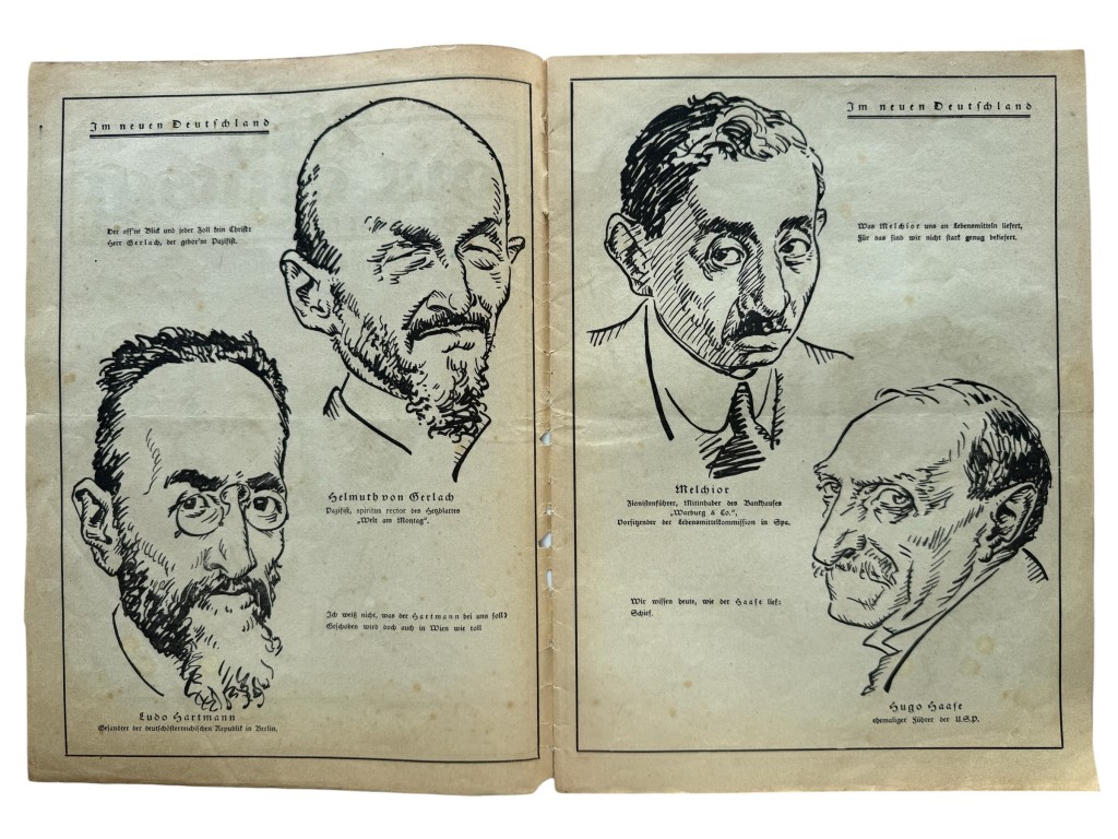 Original 1920 German political satirical magazine titled ‘Auf gut Deutsch’ edited by Dietrich Eckart - Image 10