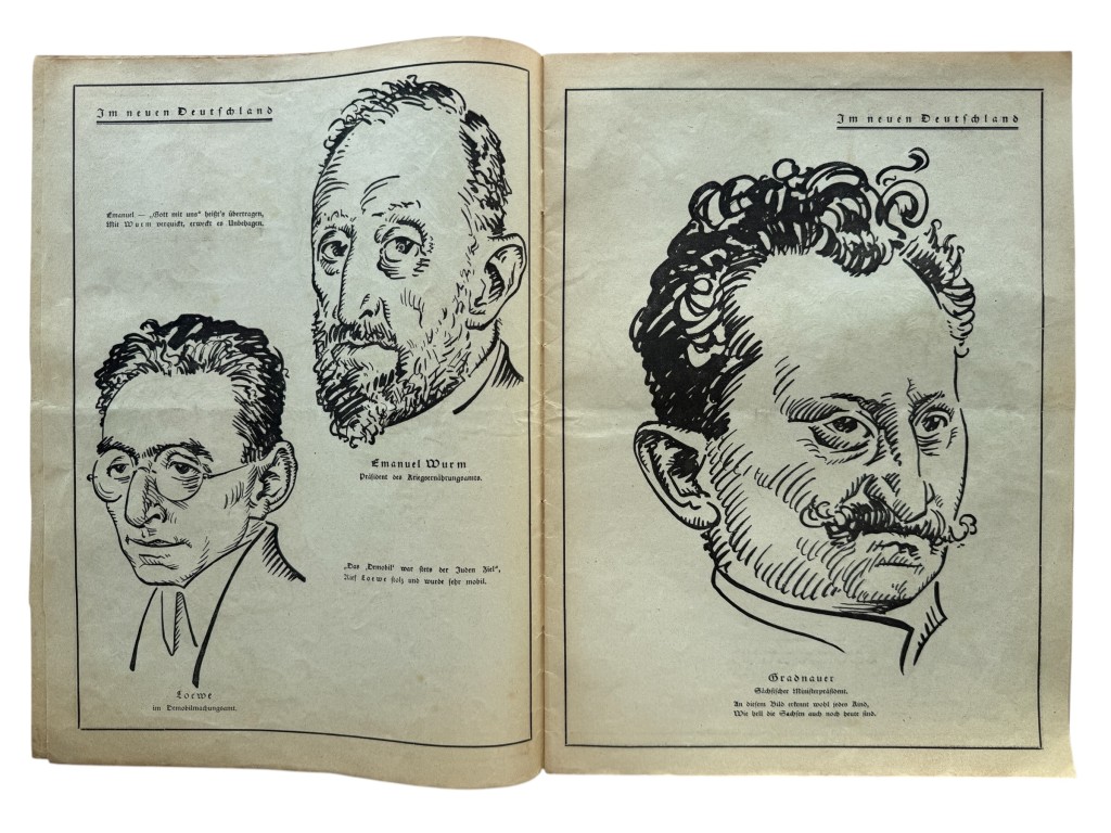 Original 1920 German political satirical magazine titled ‘Auf gut Deutsch’ edited by Dietrich Eckart - Image 11