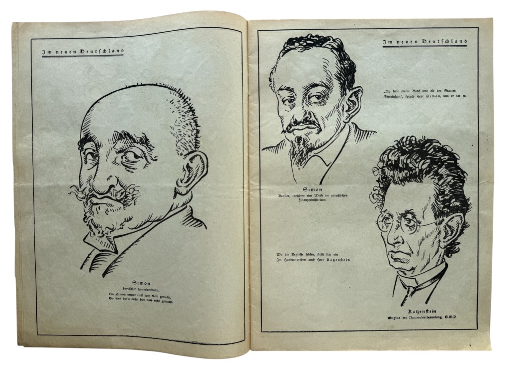 Original 1920 German political satirical magazine titled ‘Auf gut Deutsch’ edited by Dietrich Eckart - Image 3