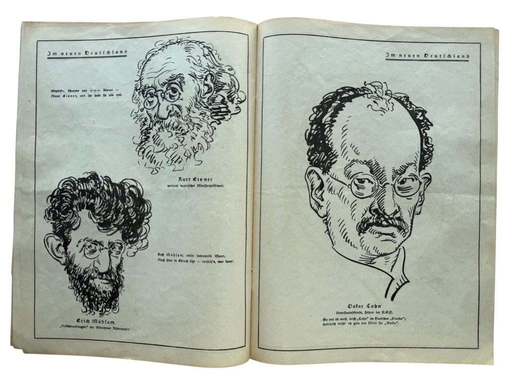 Original 1920 German political satirical magazine titled ‘Auf gut Deutsch’ edited by Dietrich Eckart - Image 12