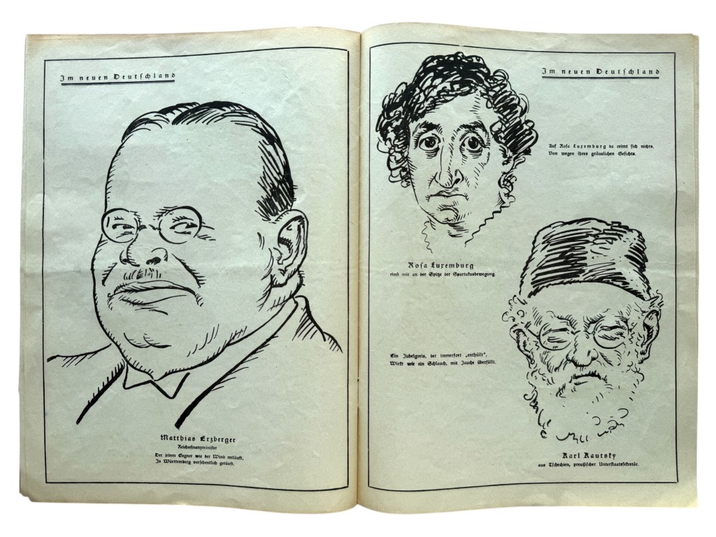 Original 1920 German political satirical magazine titled ‘Auf gut Deutsch’ edited by Dietrich Eckart - Image 13