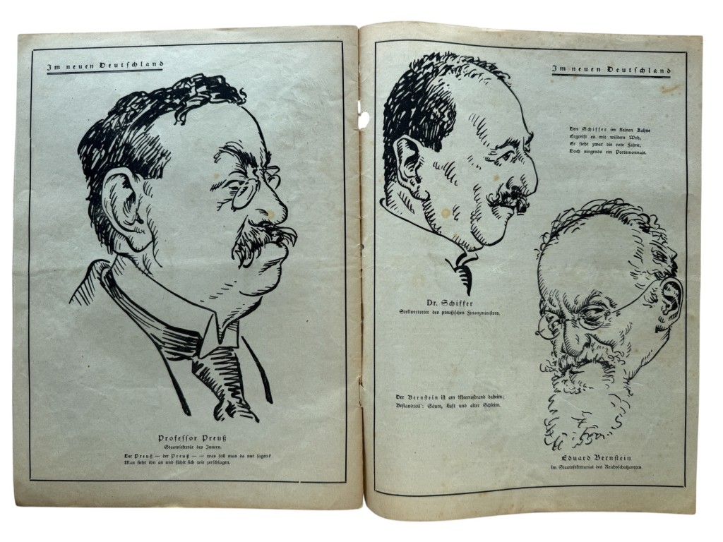 Original 1920 German political satirical magazine titled ‘Auf gut Deutsch’ edited by Dietrich Eckart - Image 17
