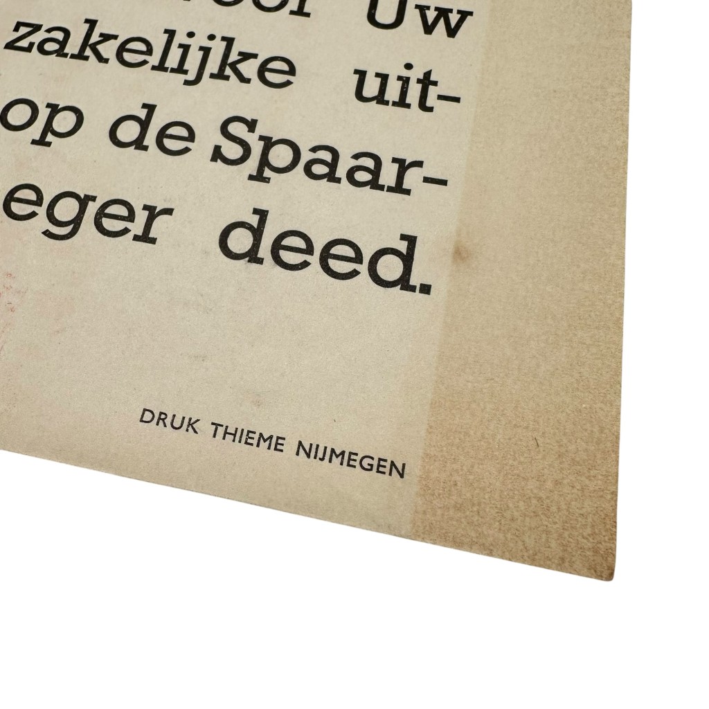 Original WWII Dutch poster 'Geldcirculatie' Nijmegen - Image 3