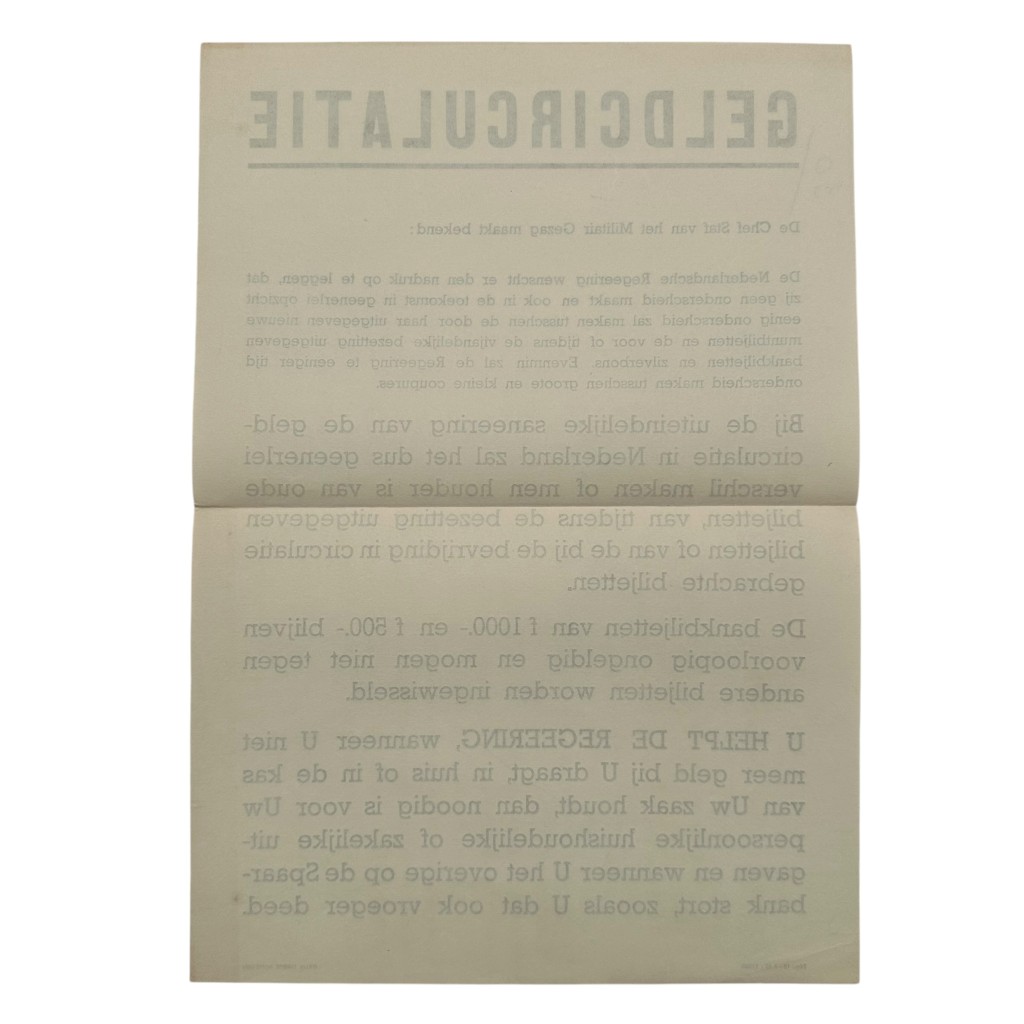 Original WWII Dutch poster 'Geldcirculatie' Nijmegen - Image 4