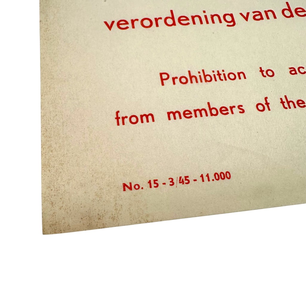 Original WWII Dutch poster 'Waarschuwing' Nijmegen - Image 3
