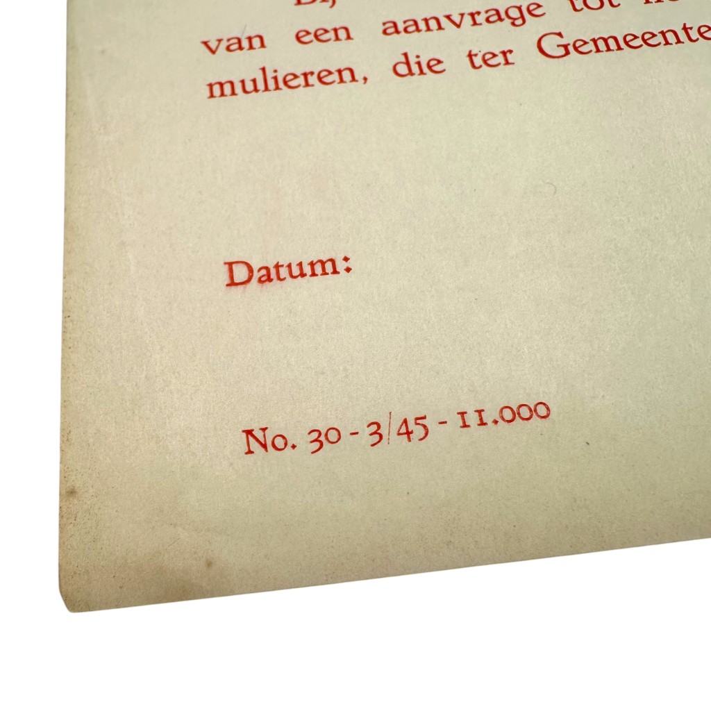 Original WWII Dutch 'Militair Gezag' poster Nijmegen - Image 2