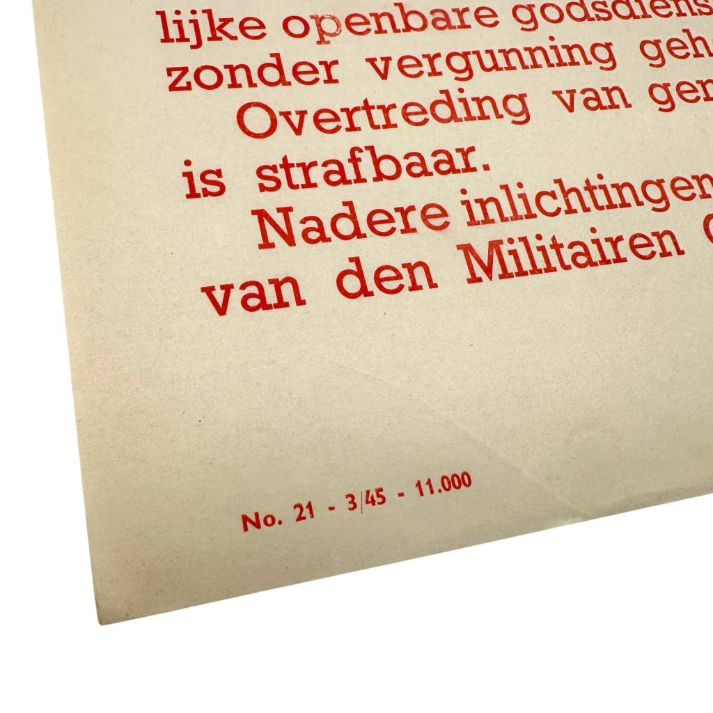 Original WWII Dutch 'Openbare Bekendmaking' poster Nijmegen - Image 2