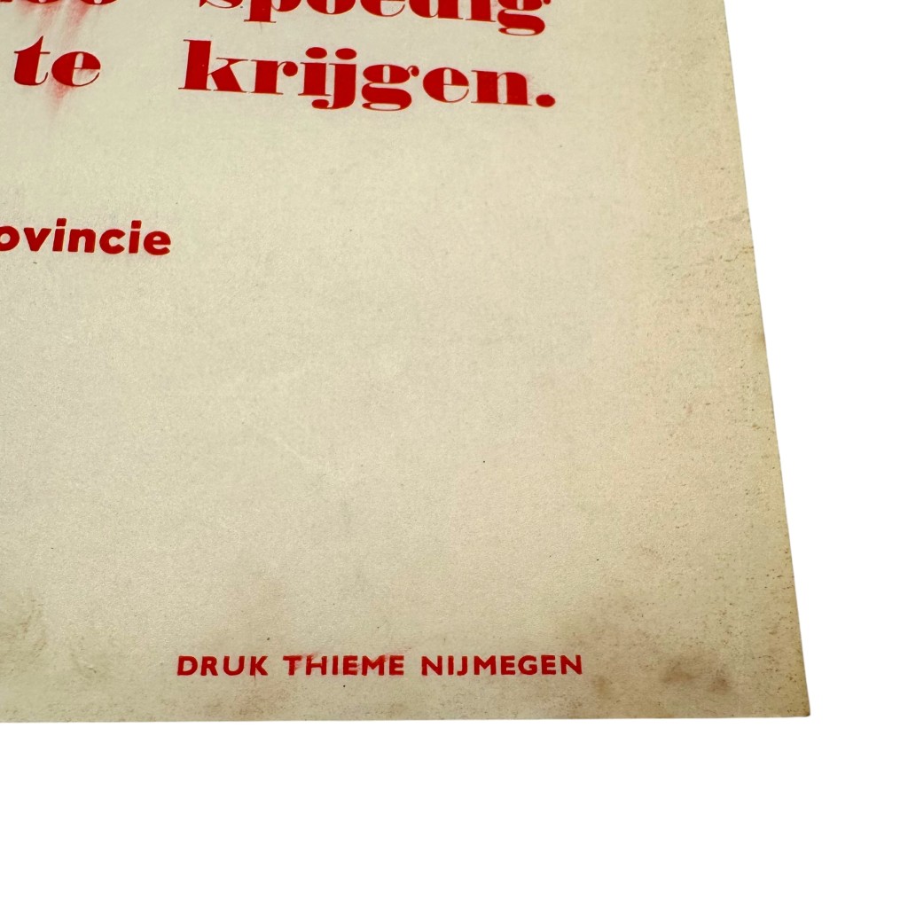Original WWII Dutch 'Bekendmaking landmijnen' poster Nijmegen - Image 3