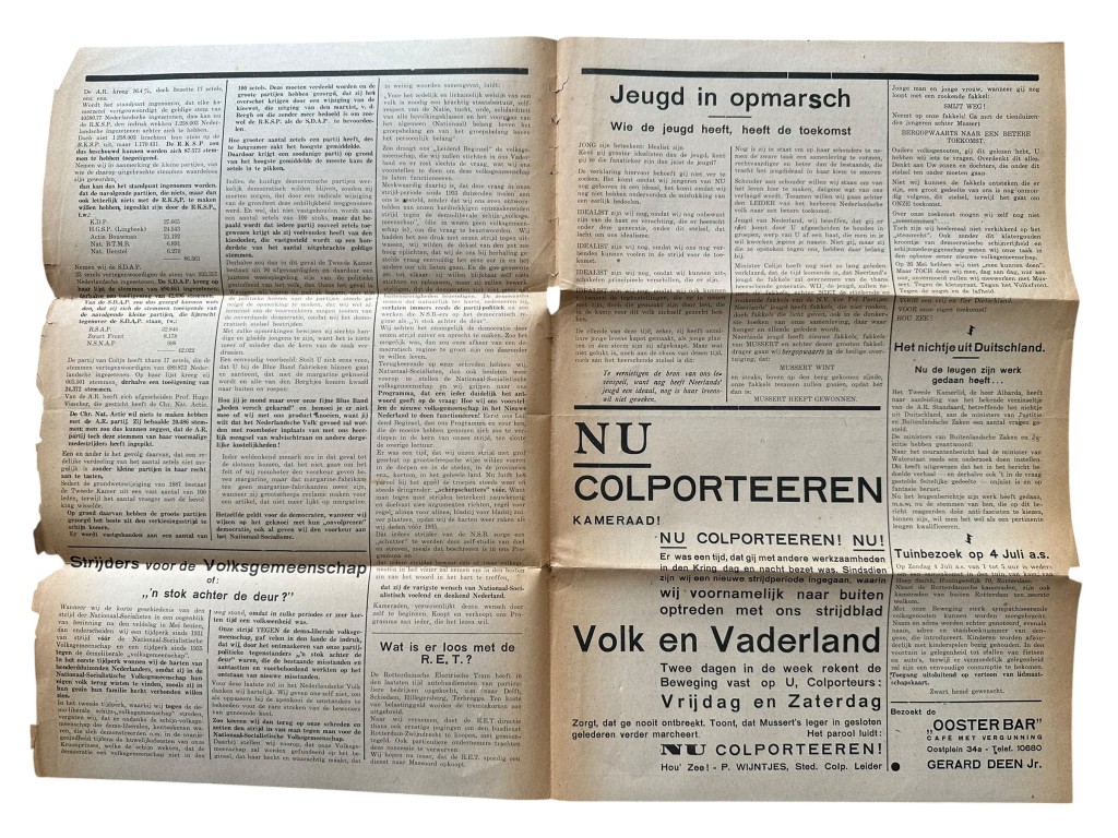 Original 1937 Dutch NSB local newspaper 'Schoon Schip' Zuid-Holland - Image 3