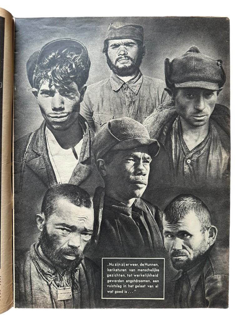 Original WWII Dutch SS propaganda magazine 'De Beestmensch'