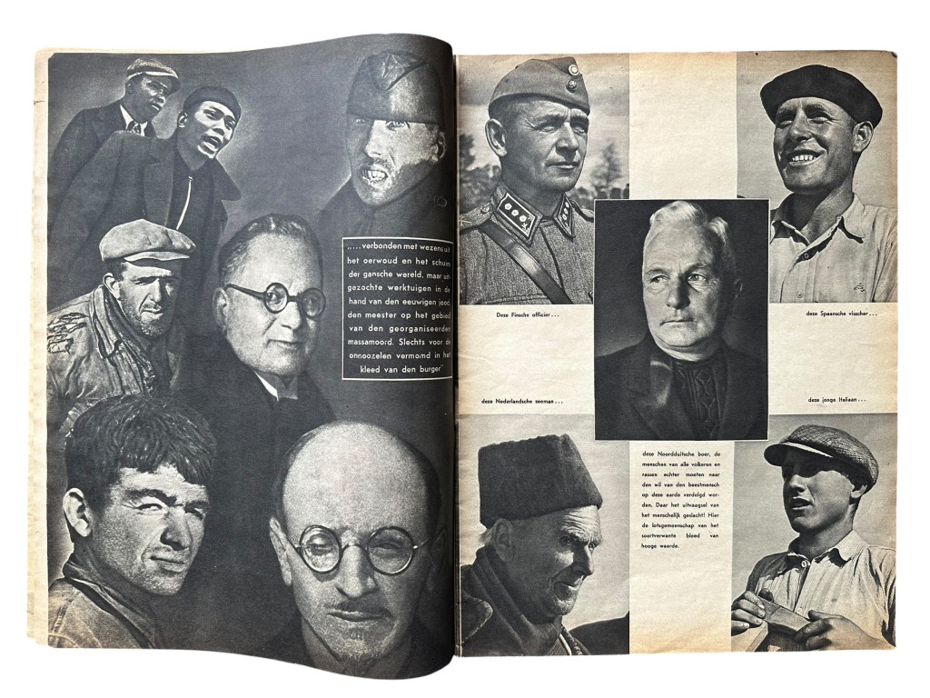Original WWII Dutch SS propaganda magazine 'De Beestmensch'
