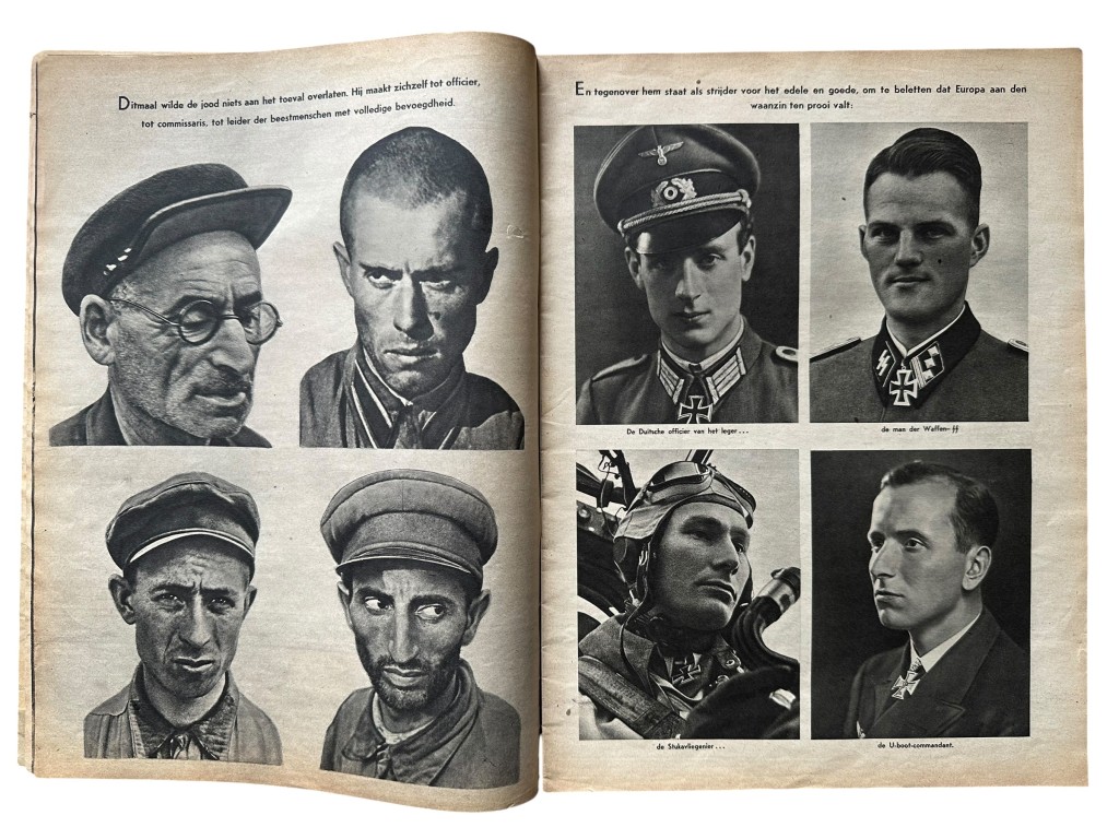 Original WWII Dutch SS propaganda magazine 'De Beestmensch'