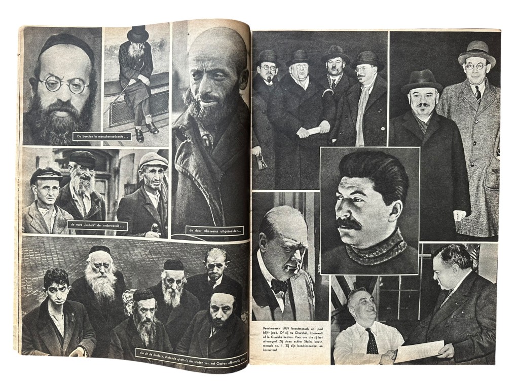 Original WWII Dutch SS propaganda magazine 'De Beestmensch' - Image 7