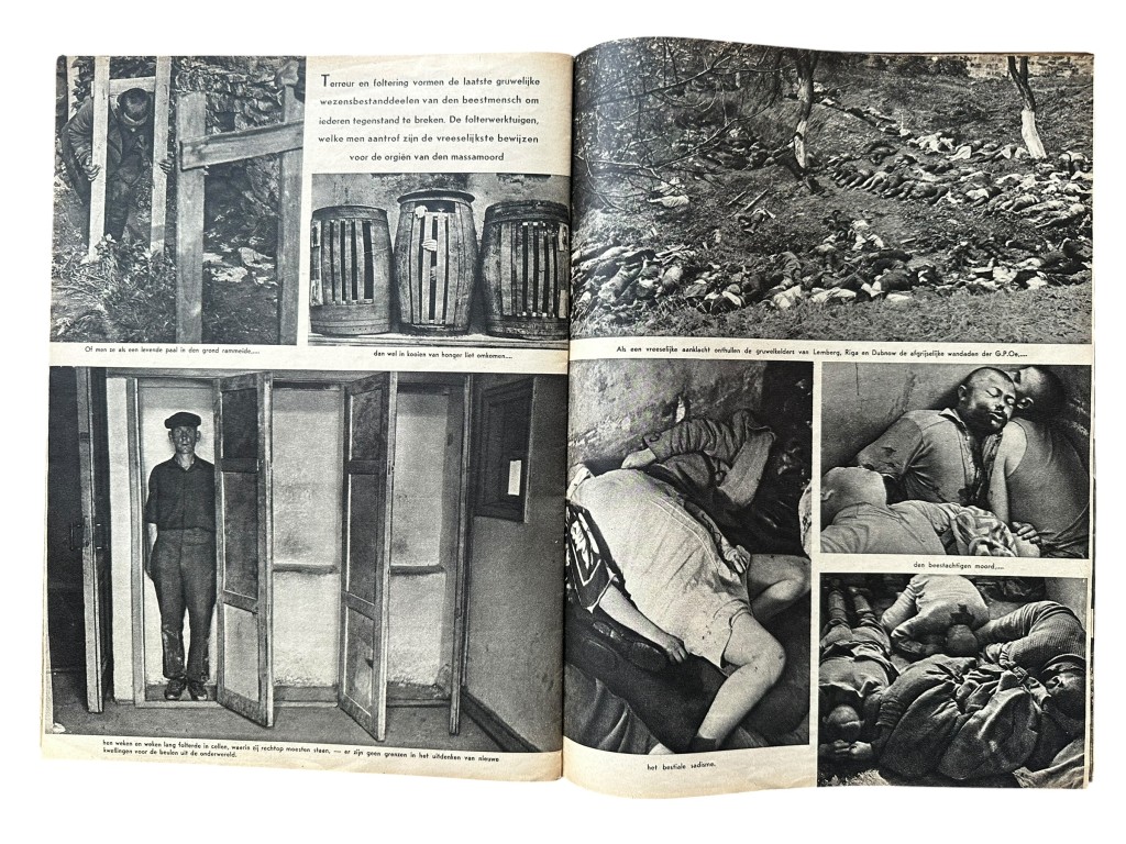 Original WWII Dutch SS propaganda magazine 'De Beestmensch' - Image 9