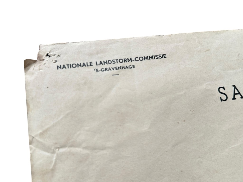 Original Pre 1940 Dutch army Bijzonderen Vrijwilligen Landstorm poster