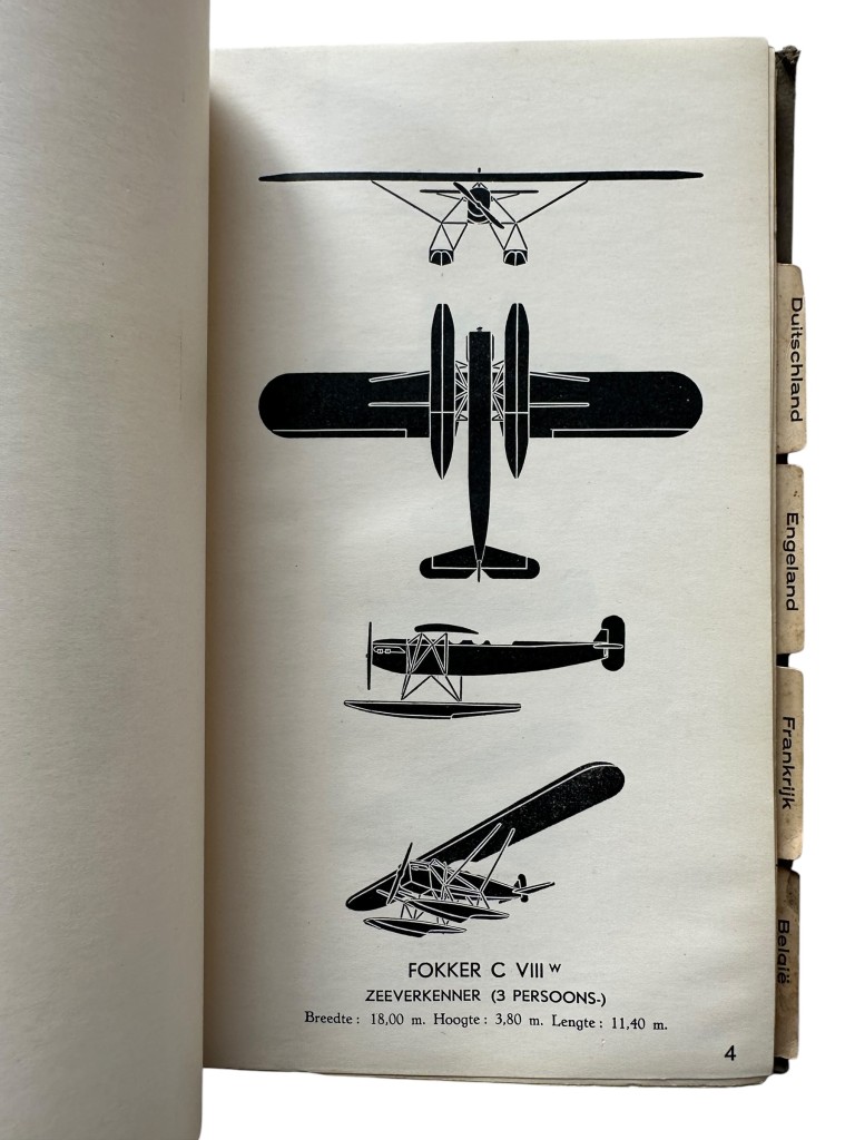Original Pre 1940 Dutch army manual 'Silhouetten van Vliegtuigen' - Image 4