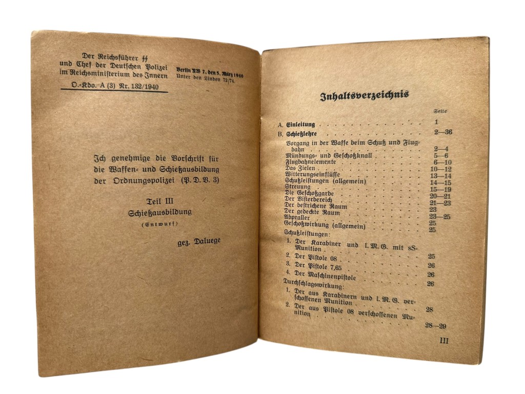 Original WWII German Ordnungspolizei handbook 'Vorschrift für die Waffen- und Schießausbildung der Ordnungspolizei' - Image 4
