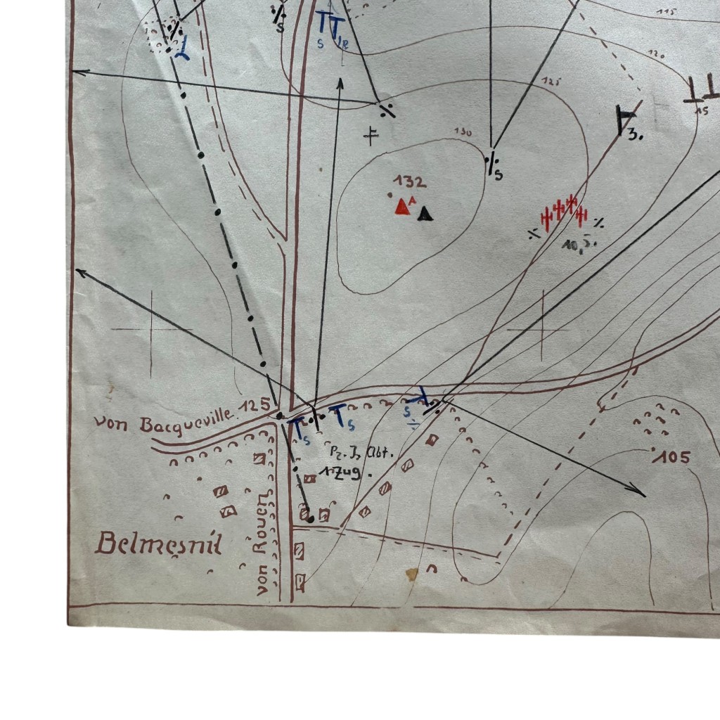 Original WWII German Wehrmacht Atlantic Wall defense set concerning ‘Stützpunkt Longueville-sur-Scie’ in France in 1943 - Image 20