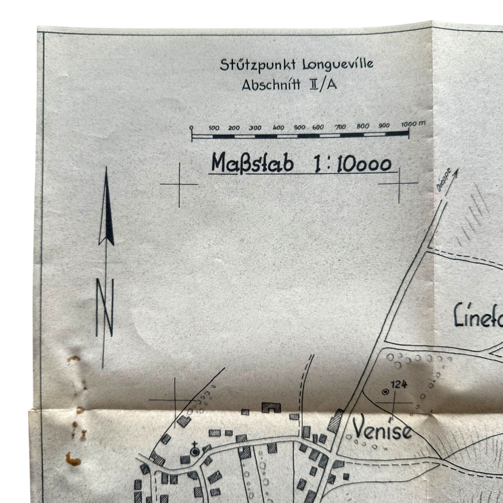 Original WWII German Wehrmacht Atlantic Wall defense set concerning ‘Stützpunkt Longueville-sur-Scie’ in France in 1943 - Image 24