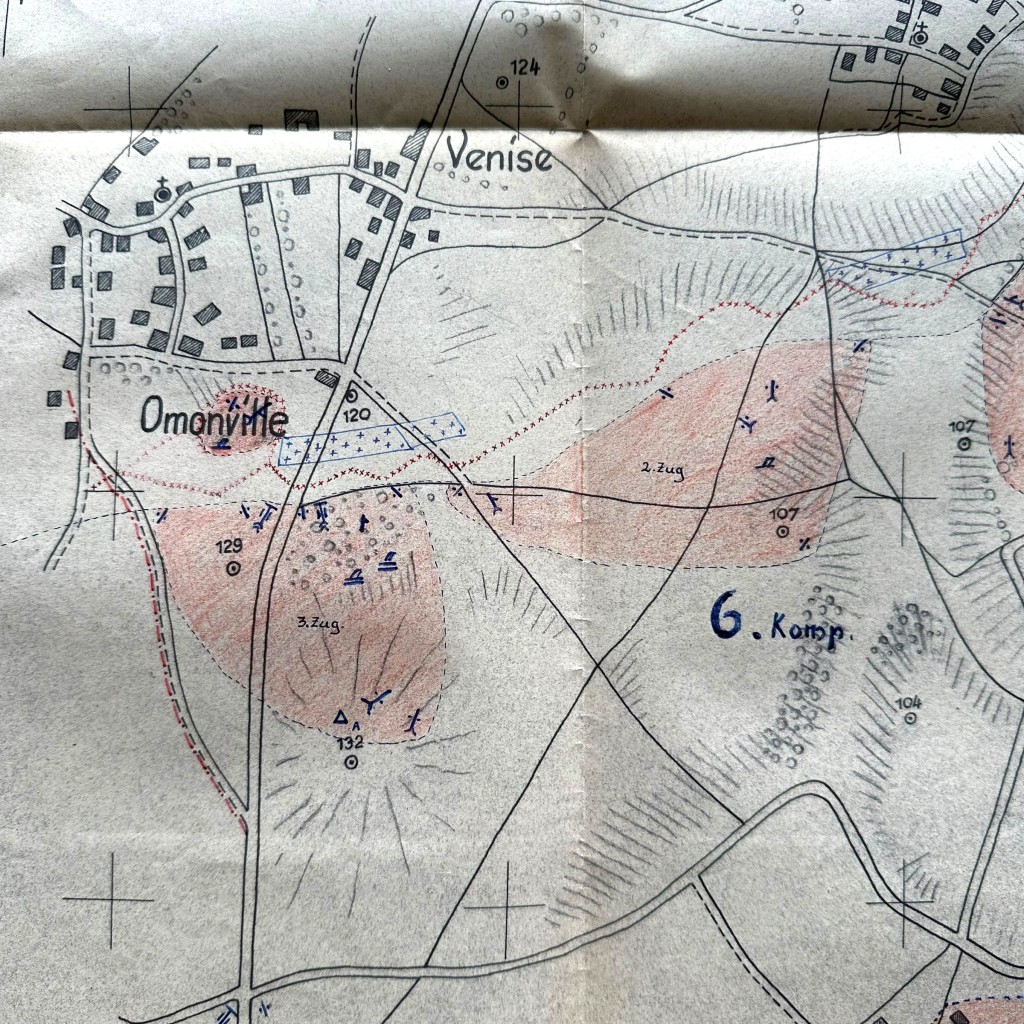 Original WWII German Wehrmacht Atlantic Wall defense set concerning ‘Stützpunkt Longueville-sur-Scie’ in France in 1943 - Image 26
