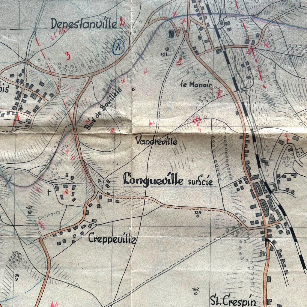 Original WWII German Wehrmacht Atlantic Wall defense set concerning ‘Stützpunkt Longueville-sur-Scie’ in France in 1943 - Image 30