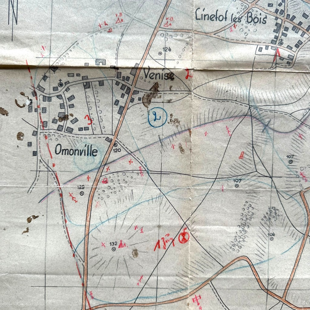 Original WWII German Wehrmacht Atlantic Wall defense set concerning ‘Stützpunkt Longueville-sur-Scie’ in France in 1943 - Image 31