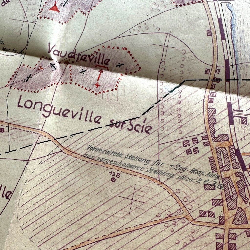 Original WWII German Wehrmacht Atlantic Wall defense set concerning ‘Stützpunkt Longueville-sur-Scie’ in France in 1943 - Image 4
