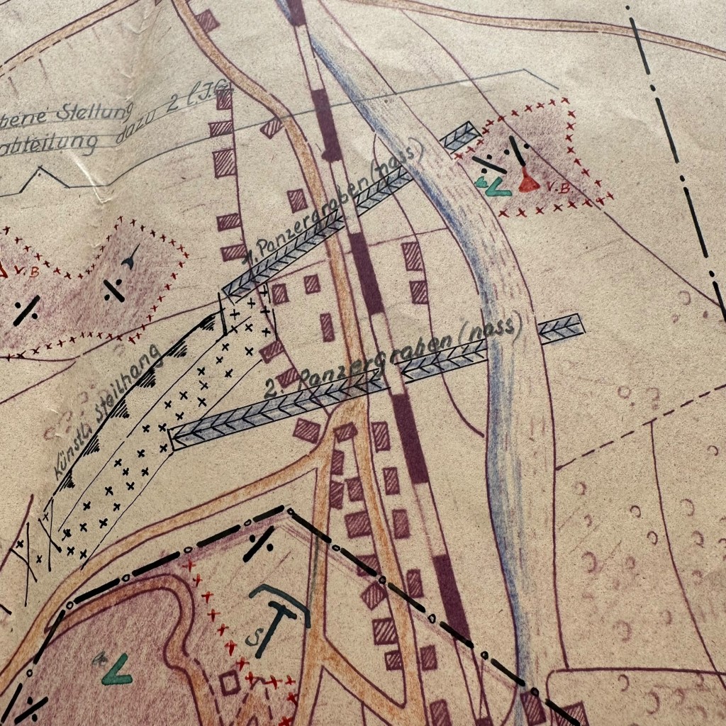 Original WWII German Wehrmacht Atlantic Wall defense set concerning ‘Stützpunkt Longueville-sur-Scie’ in France in 1943 - Image 9