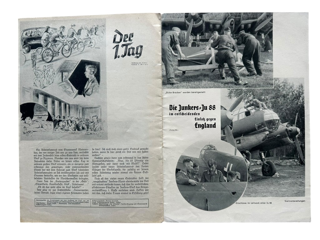 Original WWII German magazine “Der Propeller” issued by Junkers Flugzeug- und Motorenwerke AG. - Image 4