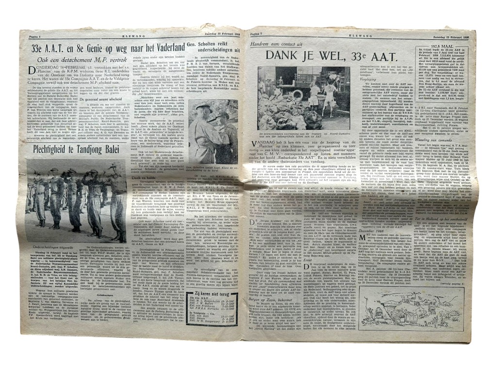 Original 1950 Dutch East Indies 'De Klewang - Z-Brigade' newspaper - Image 6