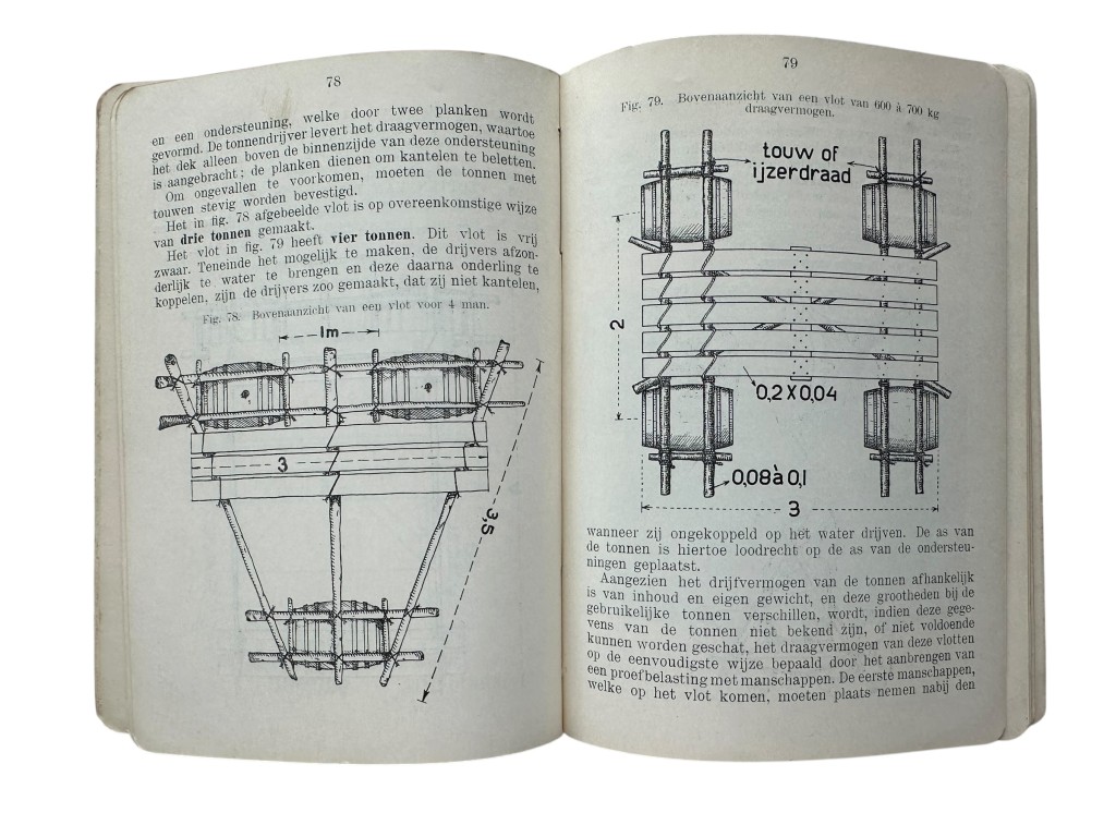 Original Pre 1940 Dutch army manual “Voorschrift Inrichten Stellingen” Part III Roads and Bridges dating from 1934. - Image 5