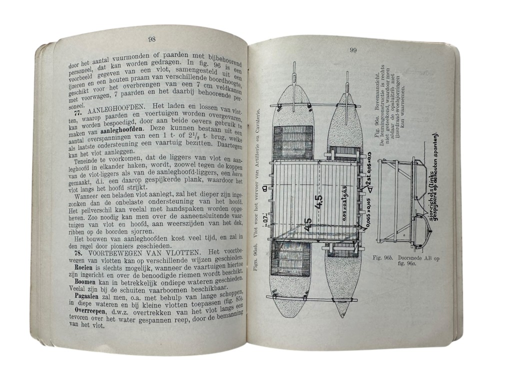 Original Pre 1940 Dutch army manual “Voorschrift Inrichten Stellingen” Part III Roads and Bridges dating from 1934. - Image 6