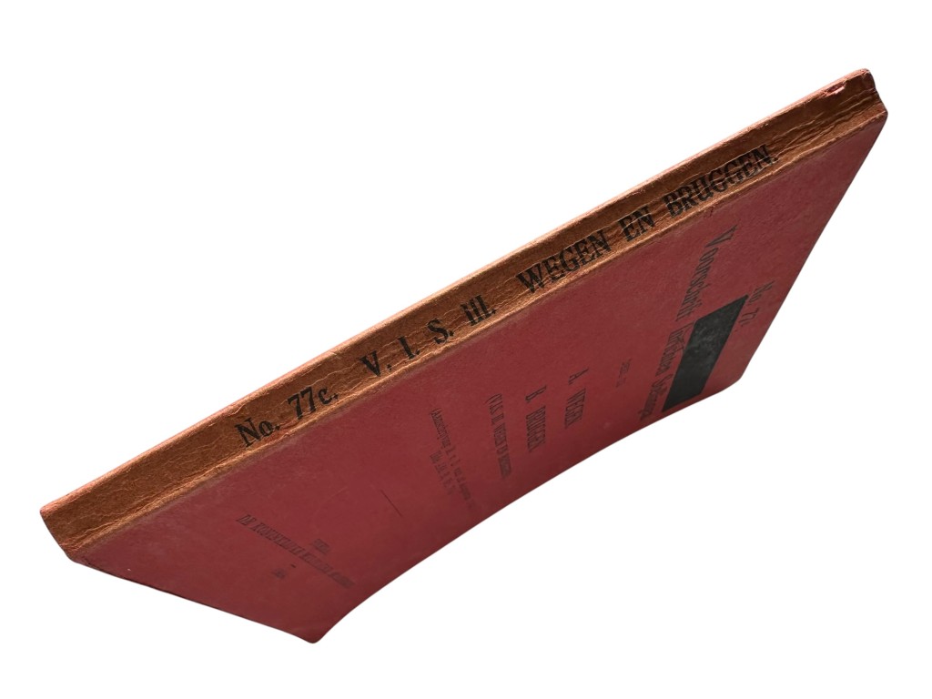 Original Pre 1940 Dutch army manual “Voorschrift Inrichten Stellingen” Part III Roads and Bridges dating from 1934. - Image 9