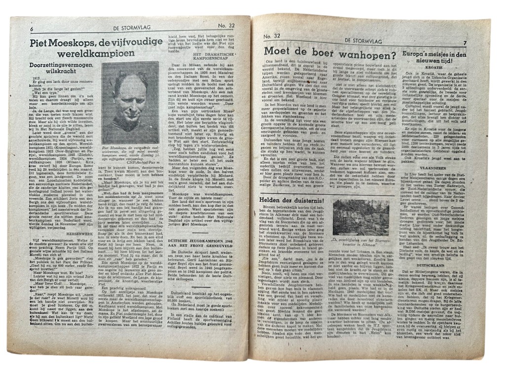 Original WWII Dutch Nationale Jeugdstorm 'De Stormvlag' magazine - Image 6