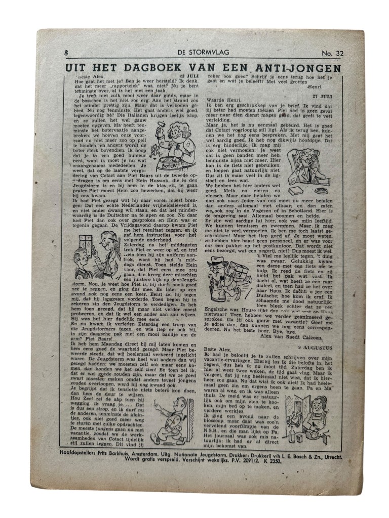 Original WWII Dutch Nationale Jeugdstorm 'De Stormvlag' magazine - Image 7