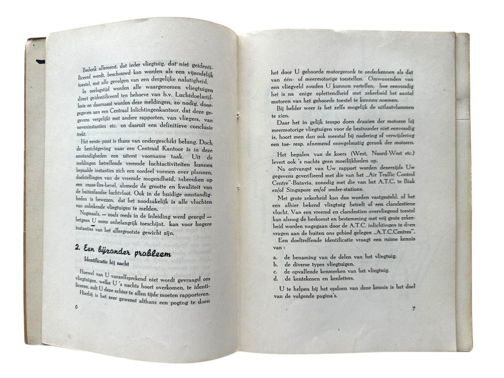 Original 1945-1949 Dutch East Indies aircraft identification manual - Image 5