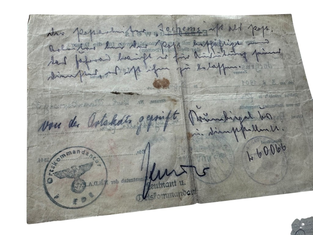 Original WWII German/Dutch documents set Ede/Nijmegen