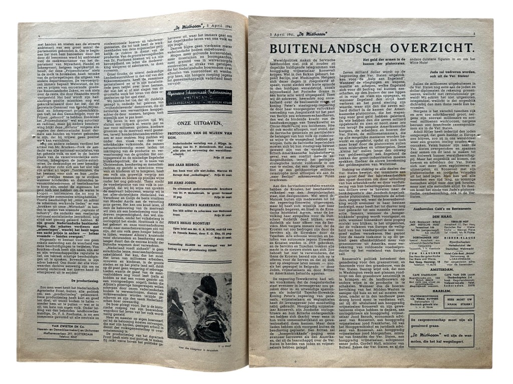 Original WWII Dutch collaboration 'De Misthoorn' newspaper - Image 6