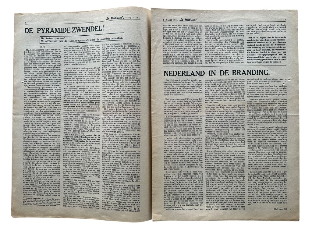 Original WWII Dutch collaboration 'De Misthoorn' newspaper - Image 7
