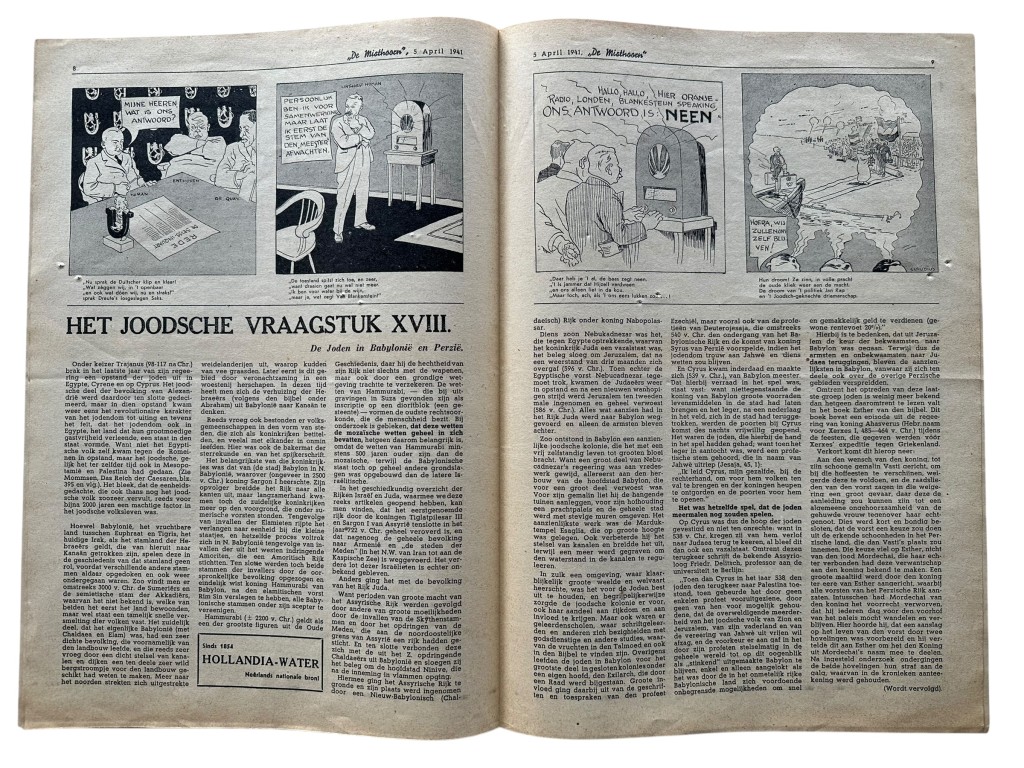 Original WWII Dutch collaboration 'De Misthoorn' newspaper - Image 8