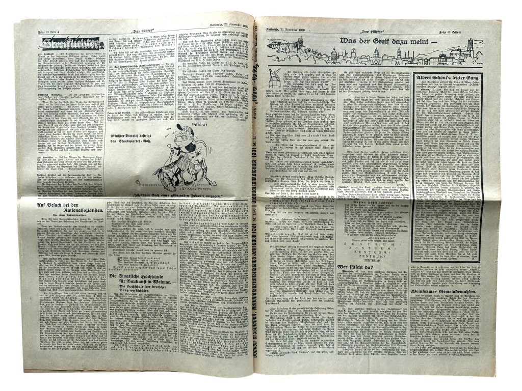 Original 1930 German NSDAP 'Der Führer' newspaper Karlsruhe - Image 3